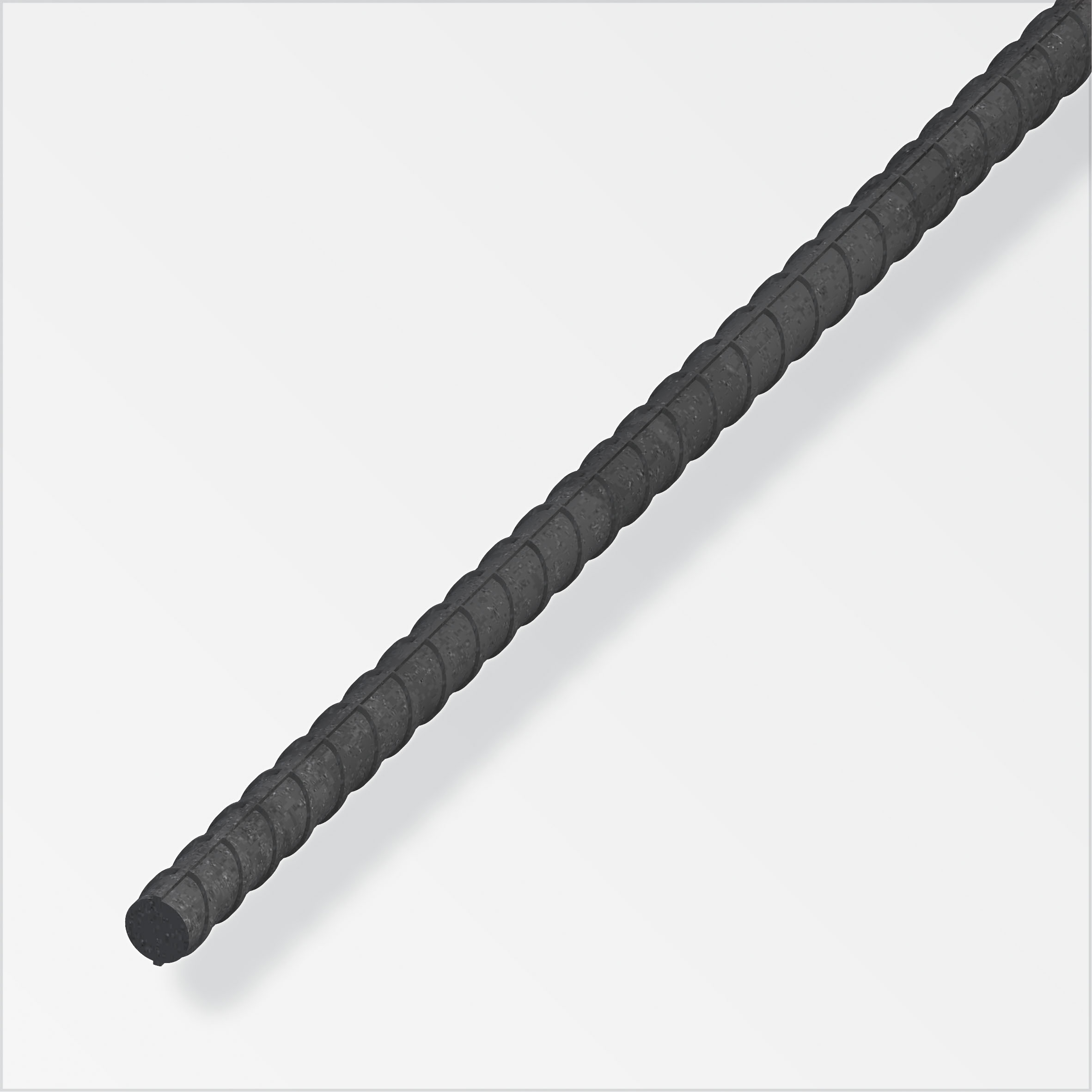 alfer® Beton-Rippenstahl, Stahl warmgewalzt, Stahlgrau 2 m, 8 mm