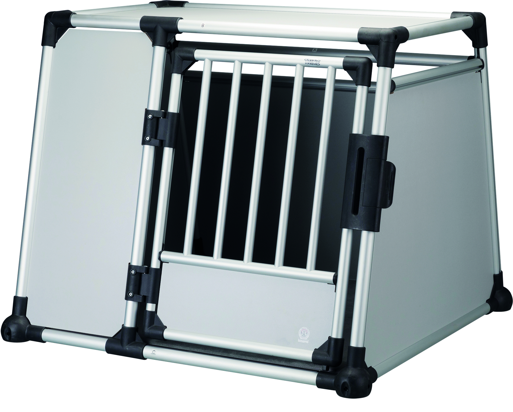 Transportbox, Aluminium, L–XL: 94 × 75 × 88 cm, hellgrau/silber