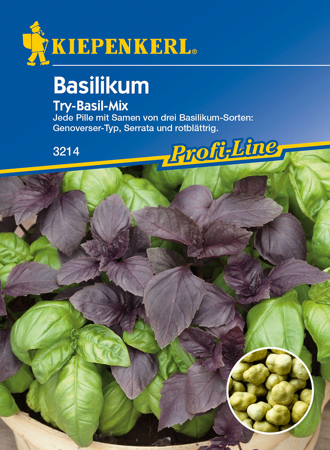 Kiepenkerl® Profi-Line Basilikum Try-Basil-Mix, Pillensaat
