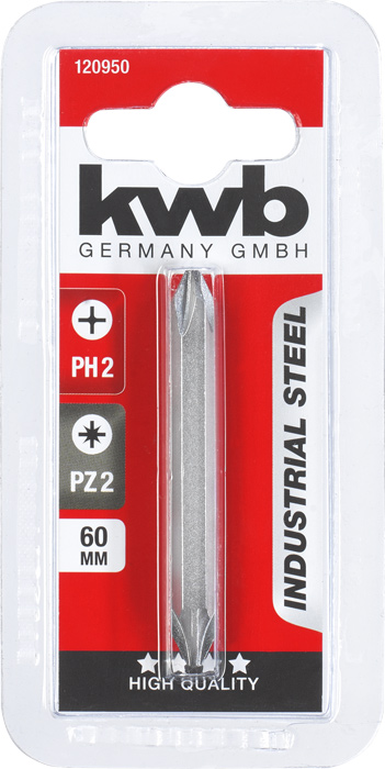 kwb INDUSTRIAL STEEL Doppel-Bit 60 mm