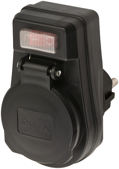 Brennenstuhl Steckdosenadapter für außen (Outdoor Steckdose mit Schalter, Zwischenstecker für außen, IP44)