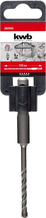 kwb CROSS-TIP Hammerbohrer, Spitze 4-schneidig, 110/50 mm, ø 5.0 mm, SDS Plus