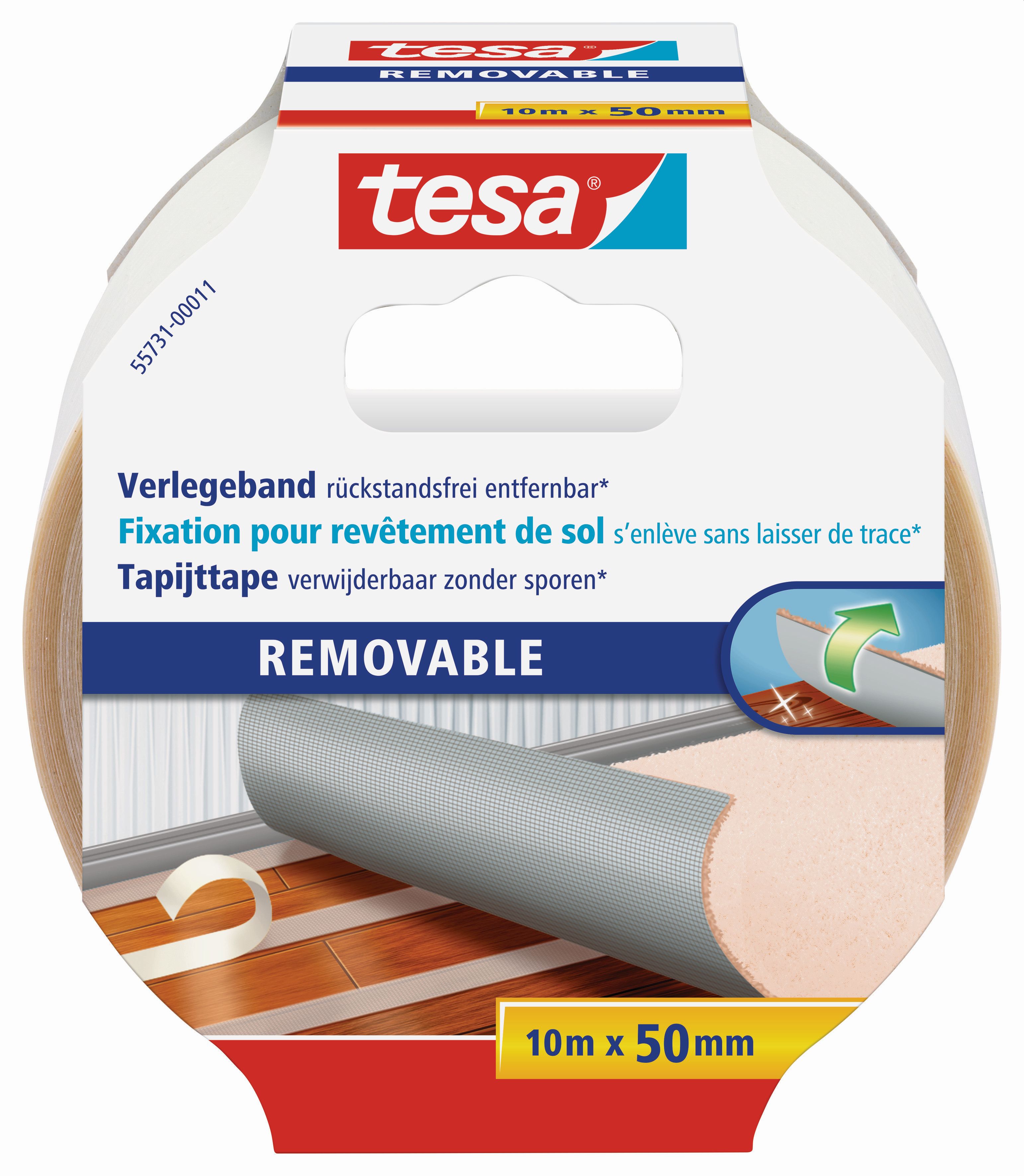 tesa® Teppichklebeband - beidseitig klebend