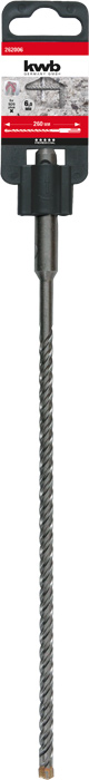 kwb CROSS-TIP Hammerbohrer, Spitze 4-schneidig, 260/200 mm, ø 6.0 mm, SDS Plus