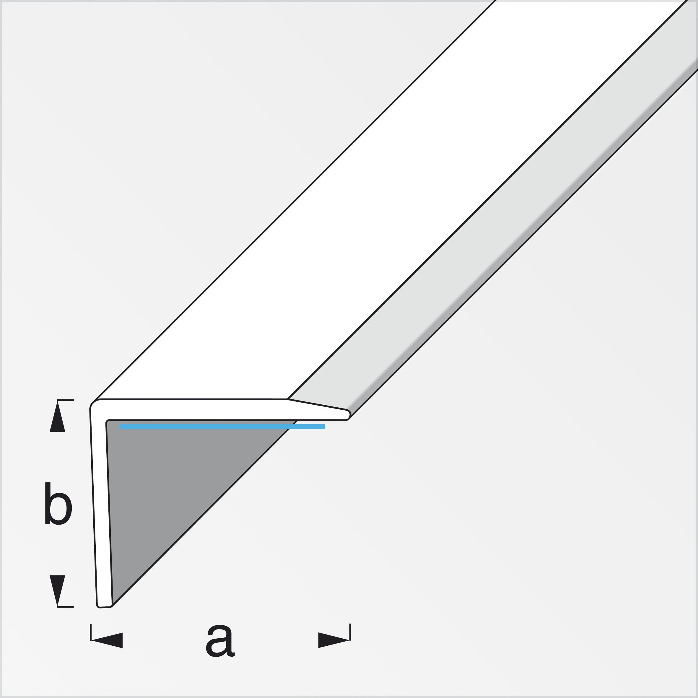 alfer® Winkel-Abschlussprofil selbstklebend, Kunststoff, Buche 1 m, 25 × 18 mm