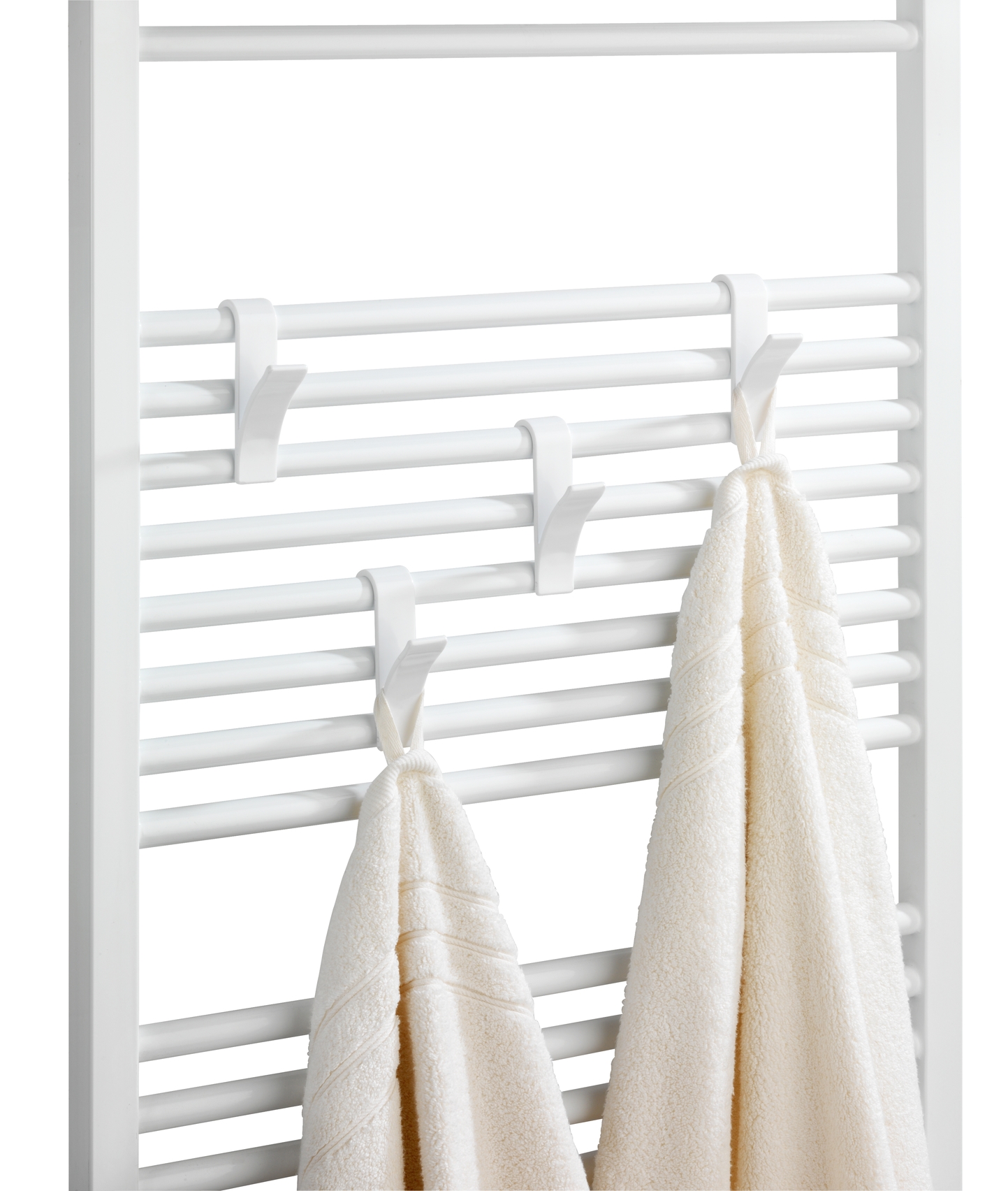 Wenko Haken für Handtuchheizkörper 2,5 x 10,5 x 7 cm, 2er Set, weiß