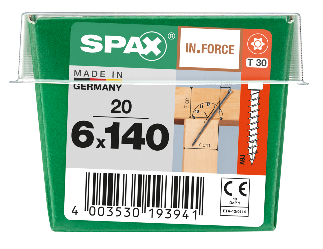 SPAX® Holzschraube IN.FORCE Zylinderkopf Vollgewinde 6x140 mm 10 Stück