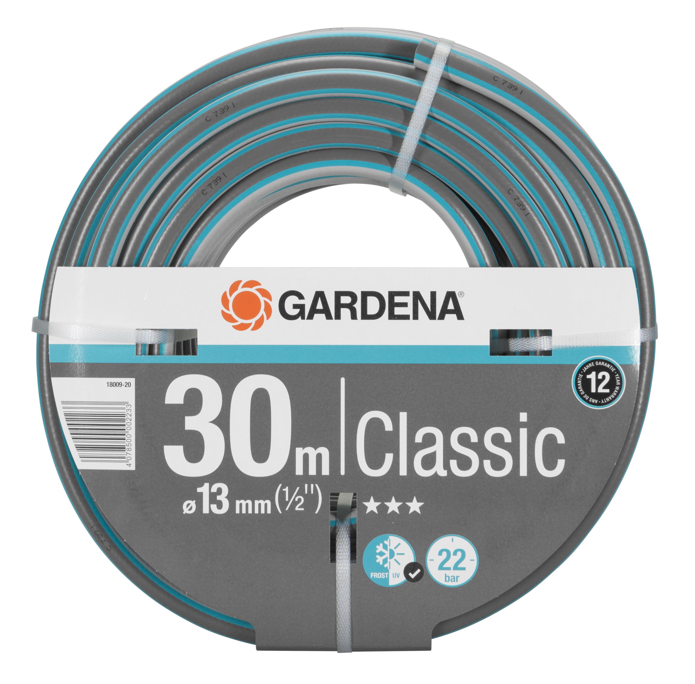 GARDENA Classic Schlauch, 13 mm (1/2''), 30 m, ohne Systemteile