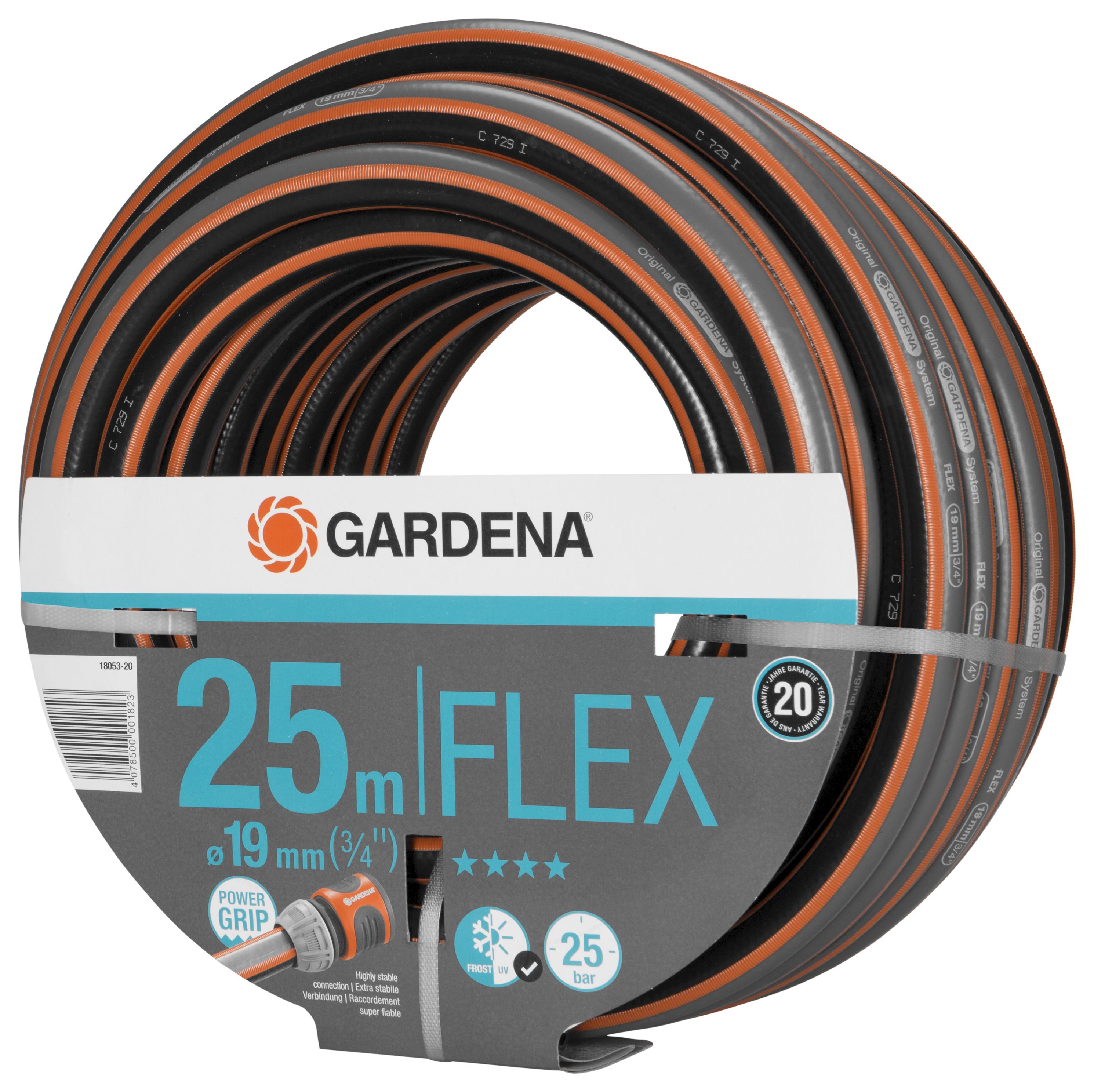 GARDENA Comfort FLEX Schlauch 9 x 9, 19 mm (3/4''), 25 m, ohne Systemteile