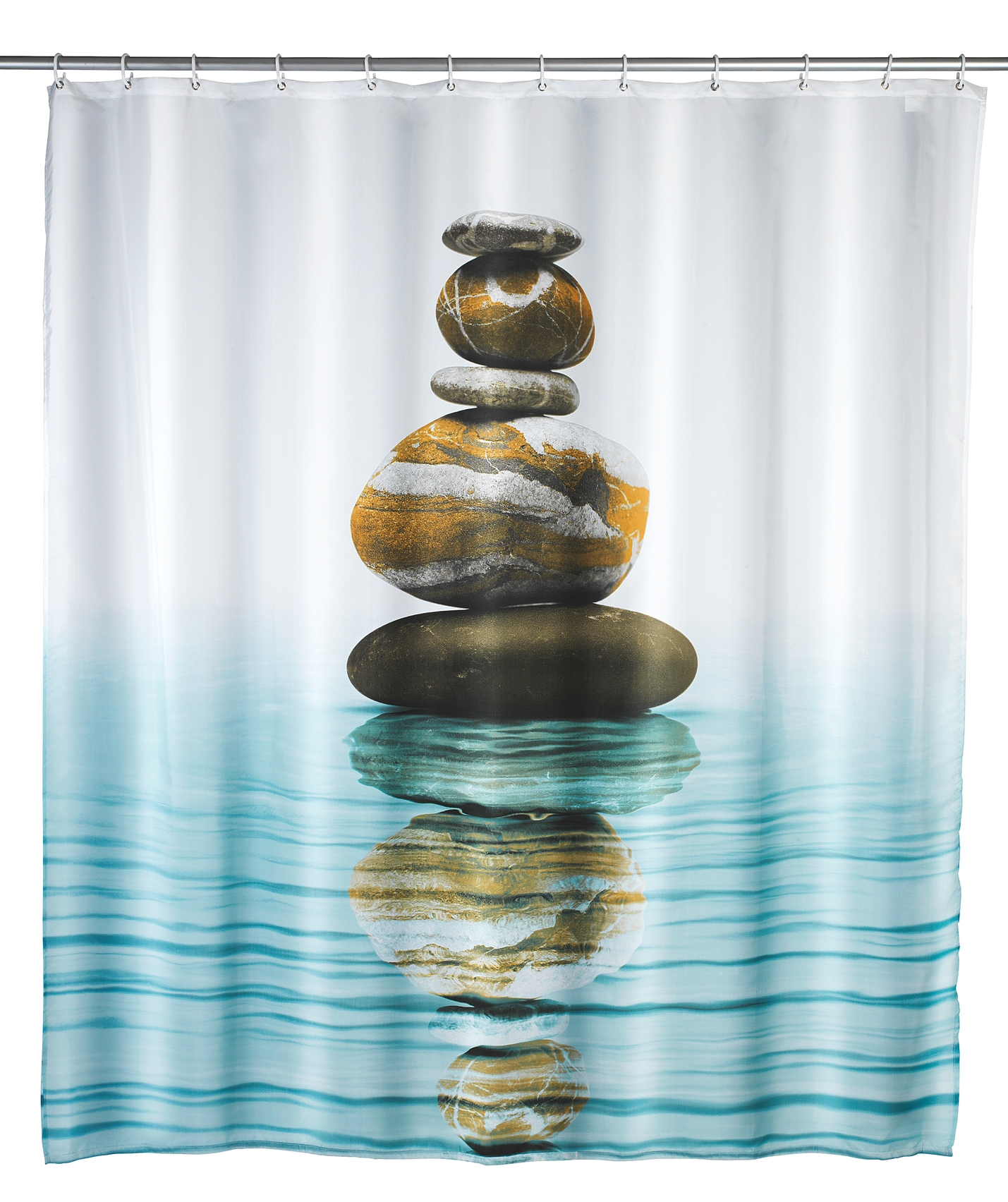 Wenko Meditation Duschvorhang 180 x 200 mm, mehrfarbig
