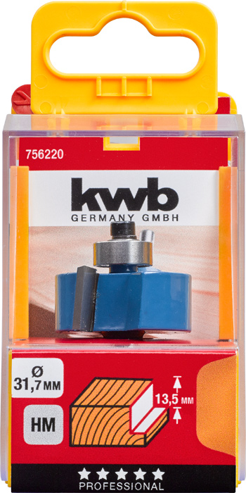 kwb Falzfräser HM, Ø 31,7 mm,  mit Anlaufkugellager