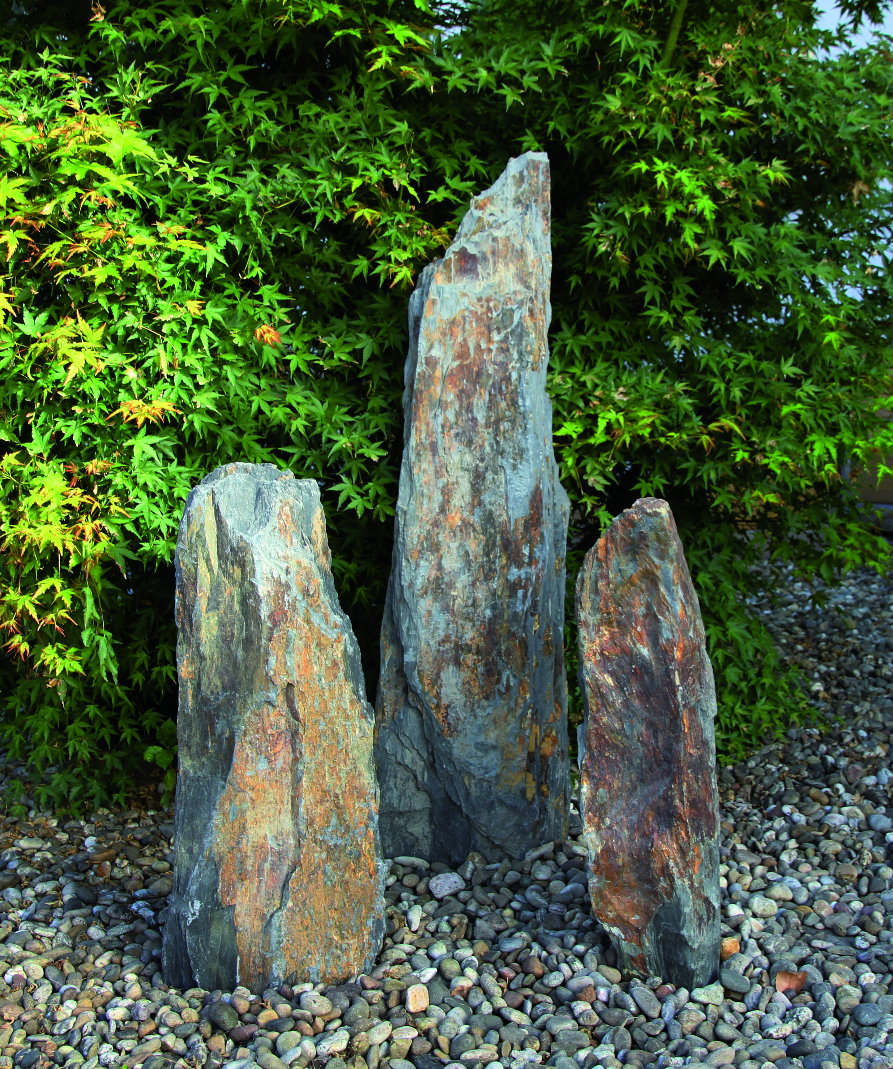Silex Naturschiefersäule Rot/Braun, 85 - 100 cm hoch