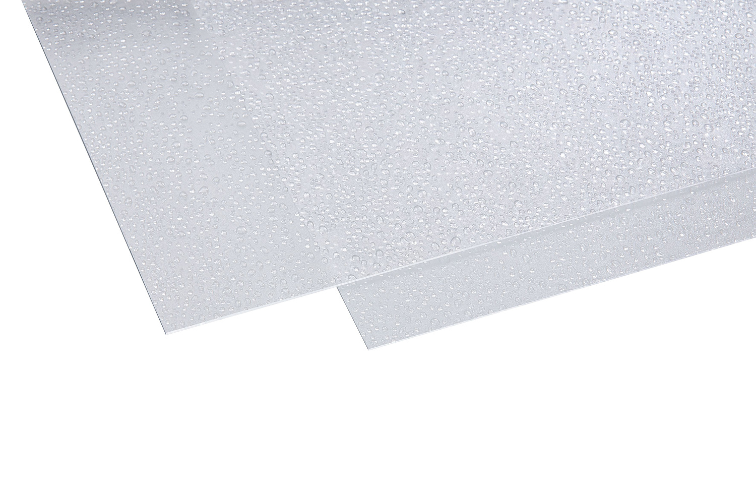 Polystyrolplatte 2,5x1000x1000 mm Tropfen klar