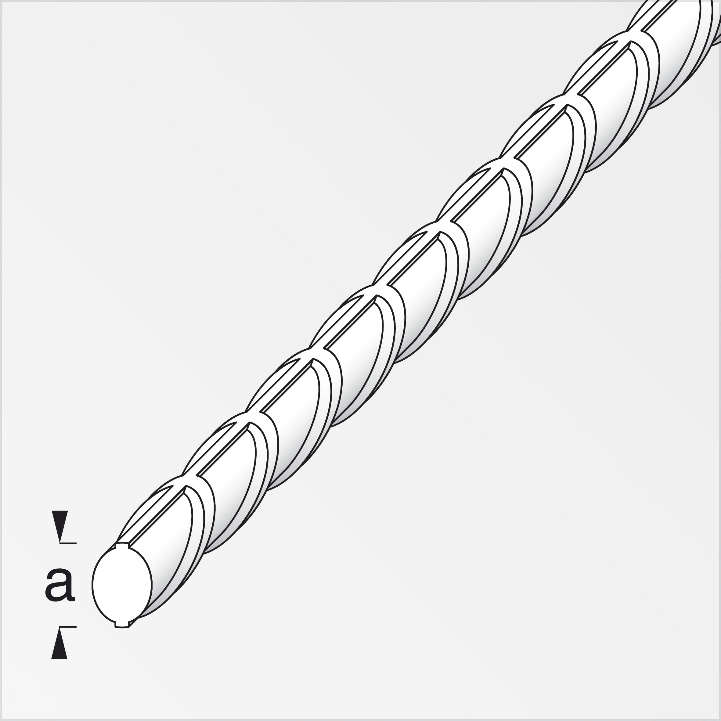 alfer® Beton-Rippenstahl, Stahl warmgewalzt, Stahlgrau 1 m, 10 mm