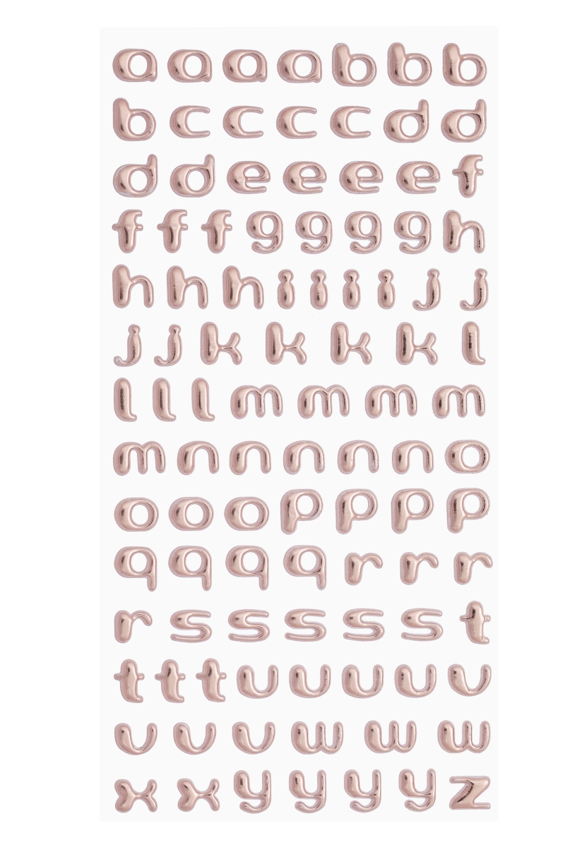 HobbyFun SOFTY-Sticker Kleinbuchstaben, Rosé-Gold