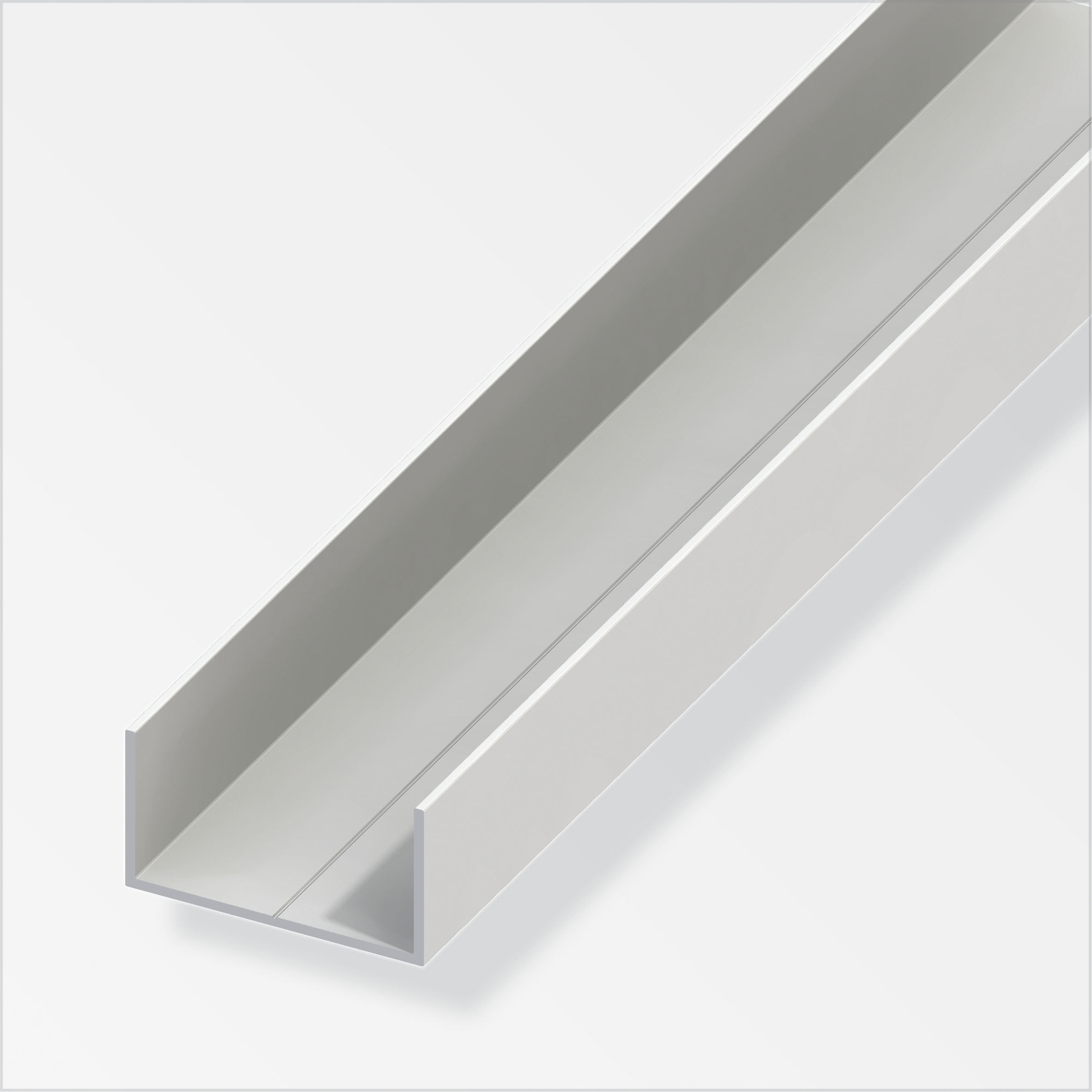 combitech® Rechteck-U-Profil Kunststoff, Weiß 1 m, 15,5 × 27,5 × 1