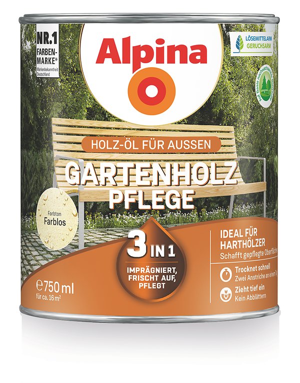Alpina Gartenholz-Pflege - Farblos 750 ml