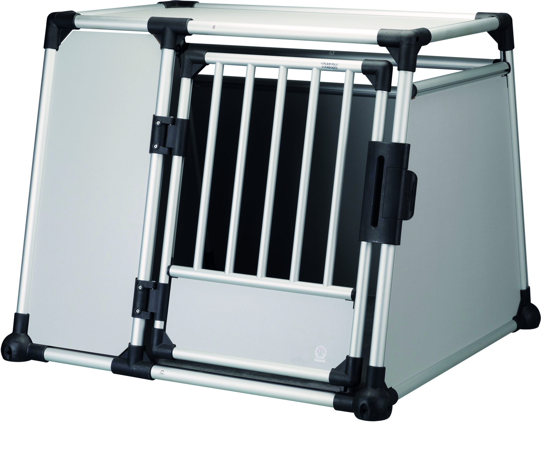 Trixie Transportbox, Aluminium, L–XL: 94 × 75 × 88 cm, hellgrau/silber