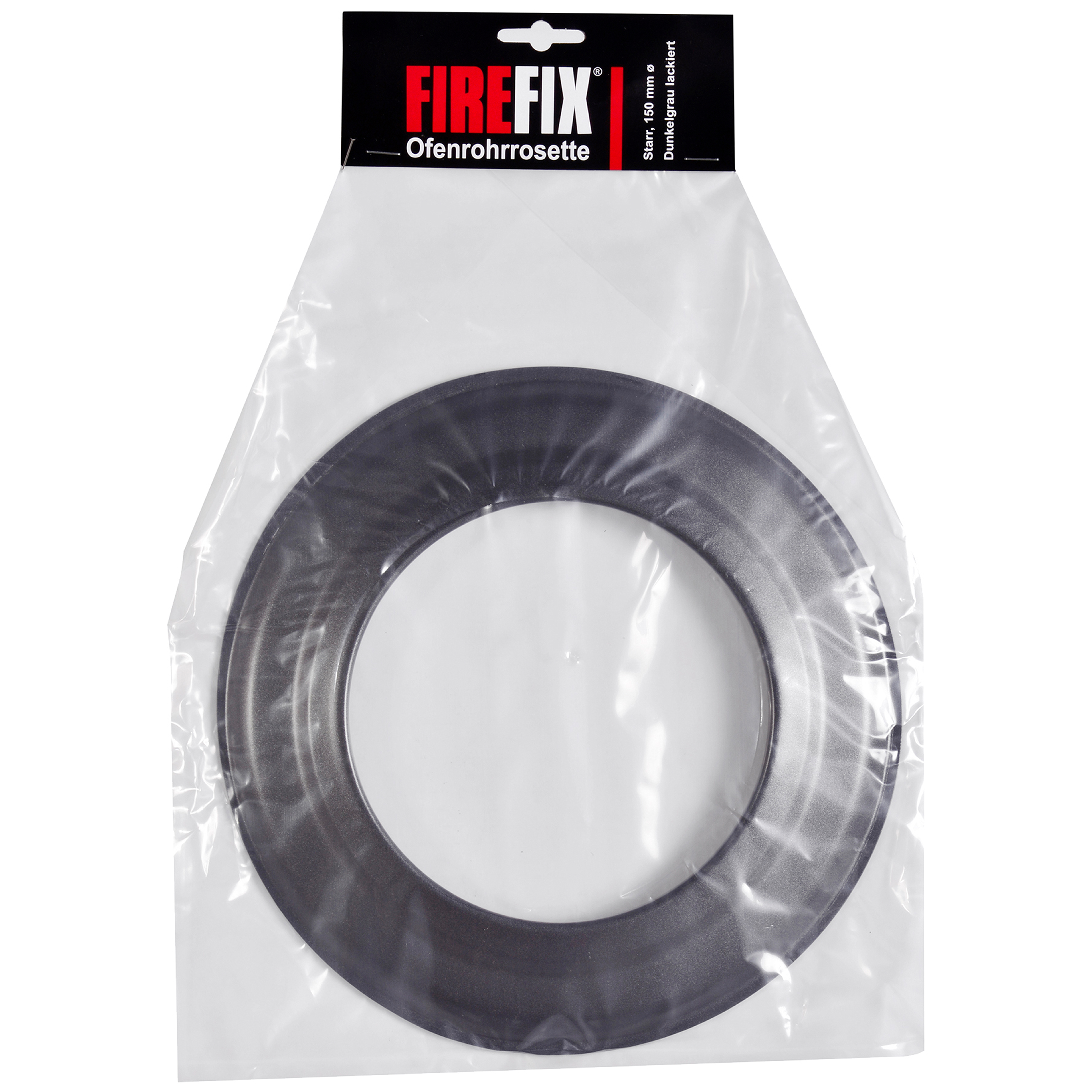 FIREFIX® Rosette für Ø 150 mm Rauchrohre, starr, dunkelgrau