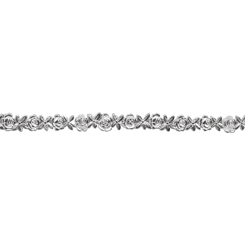 Rayher® Wachsborte Rosen 24x1 cm Silber