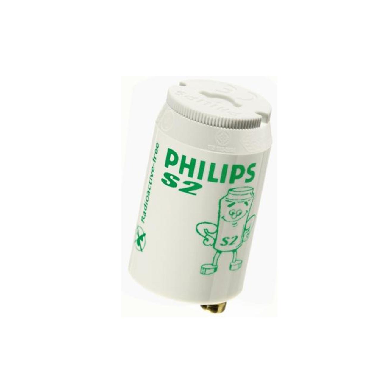 PHILIPS Starter Ecoclick S2 für Leuchtstoffröhren, 4 - 22 W, 2 Stück
