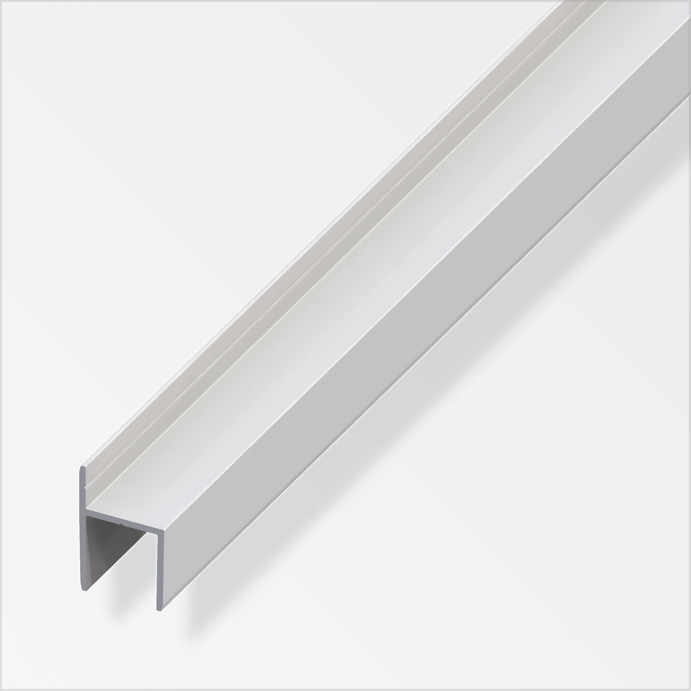 alfer® clampline Türanschlag-Profil Alu eloxiert, Silber 1 m, 16 mm