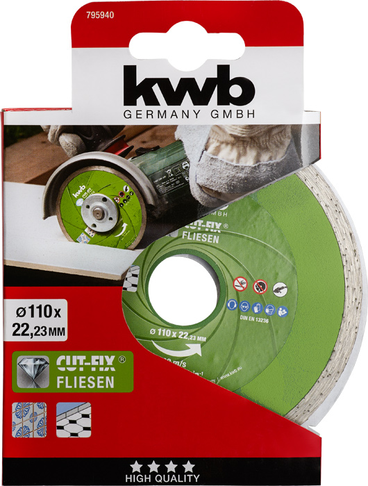 kwb CUT-FIX® Fliesen DIAMANT Trennscheiben, ø 110 x 22 mm
