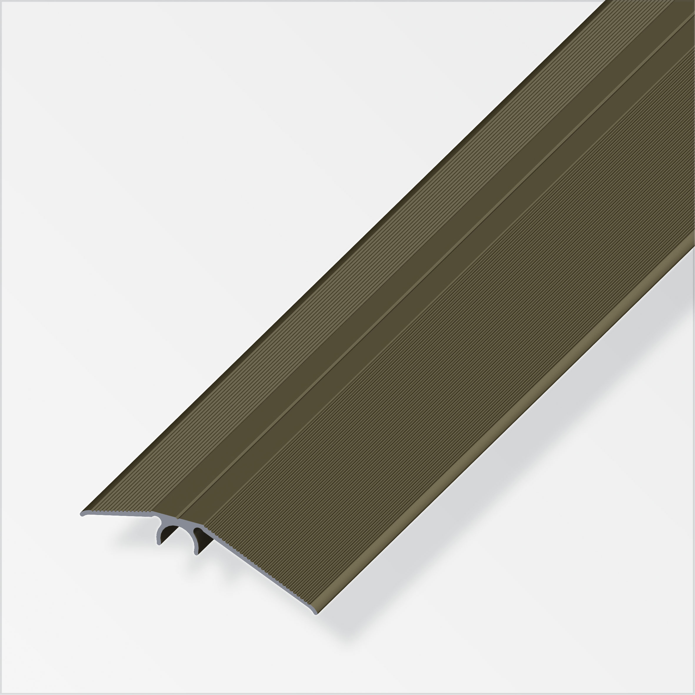 clipstech® Niveauausgleichsprofil Alu eloxiert, Bronze 1 m, 56 mm