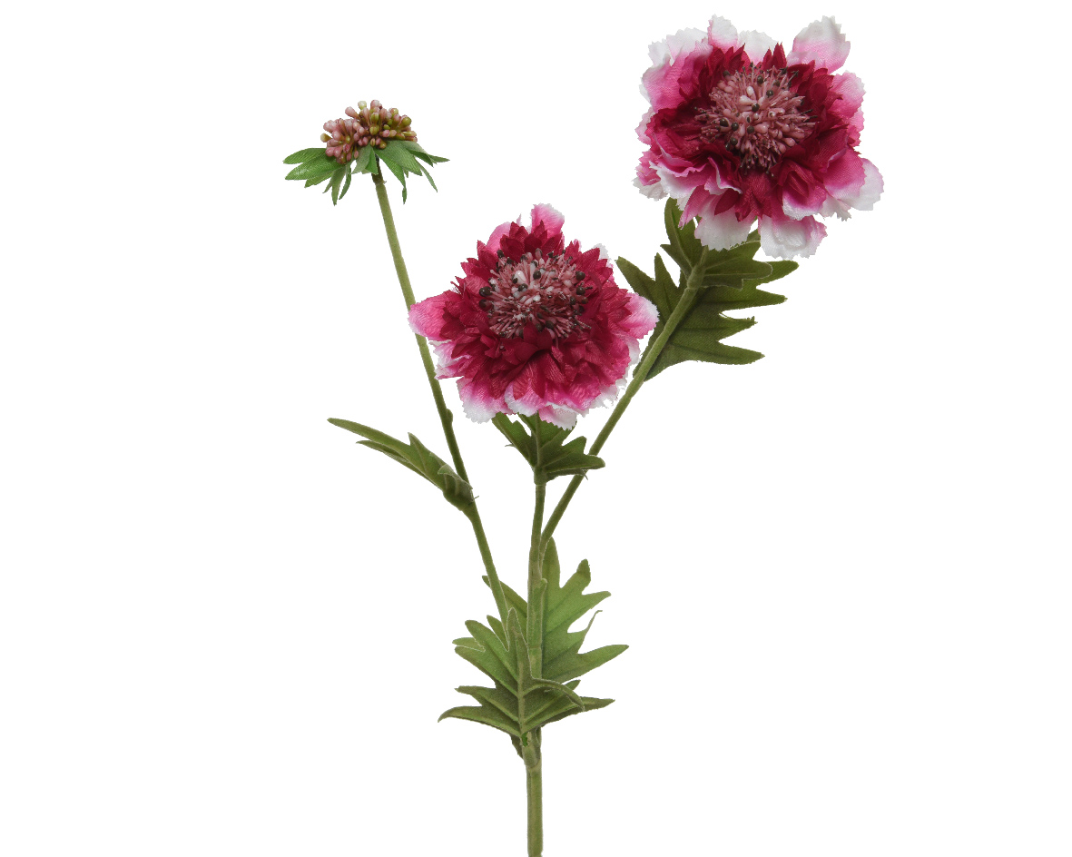 Kaemingk Kunstblume Scabiosa am Stiel Fuchsia 72 cm
