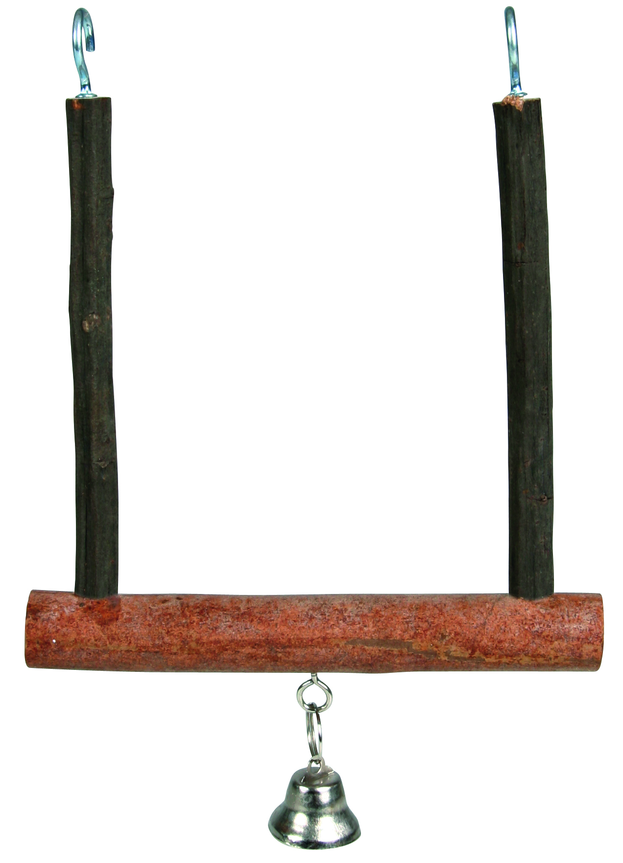 Trixie Trapezschaukel mit Glocke, Naturholz, 12 x 15 cm
