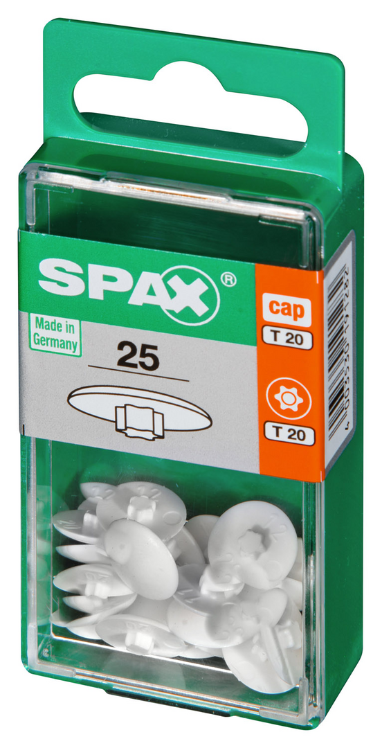 SPAX® Abdeckkappen für TRX T 20 weiß 25 Stück