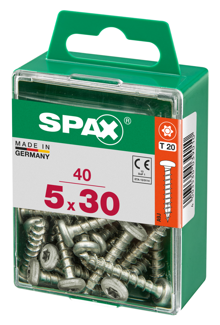 SPAX® Universalschraube Halbrundkopf T-STAR plus® Vollgewinde 5x30 mm 40 Stück