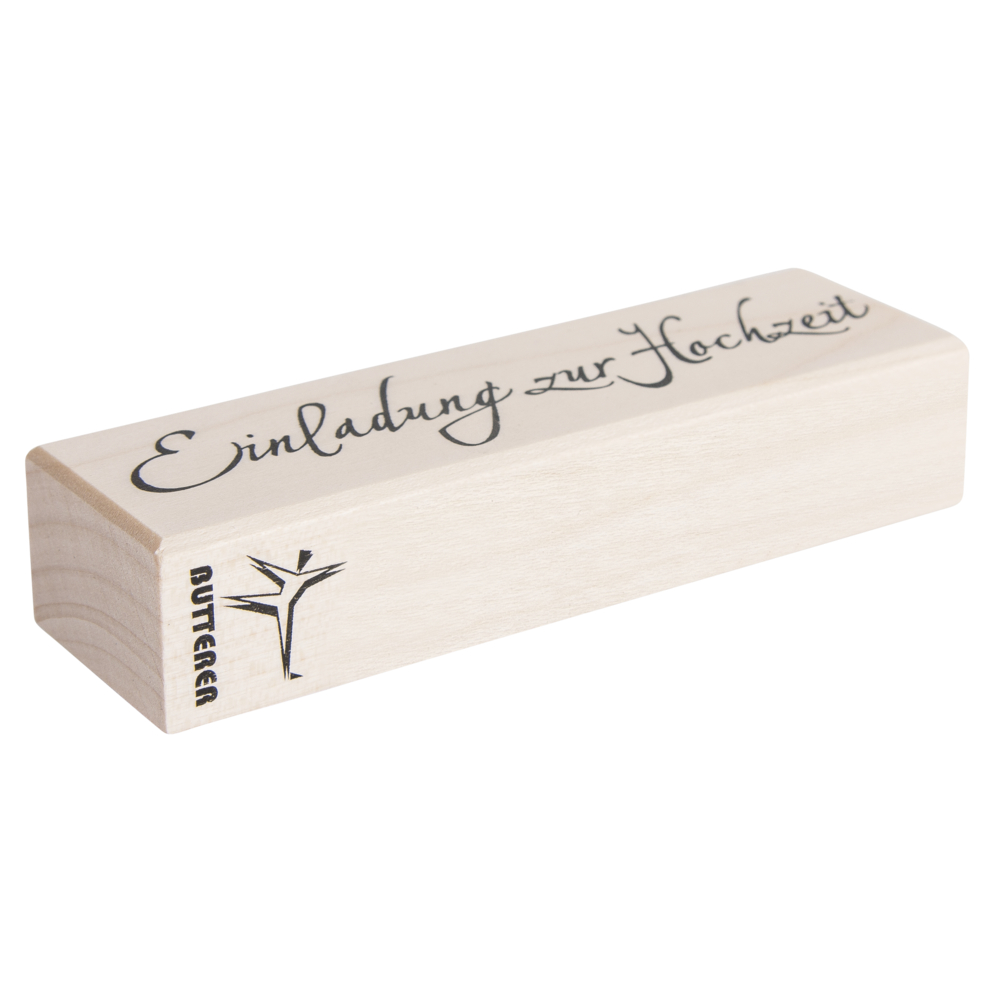 Rayher® Butterer Holz-Stempel "Einladung zur Hochzeit"