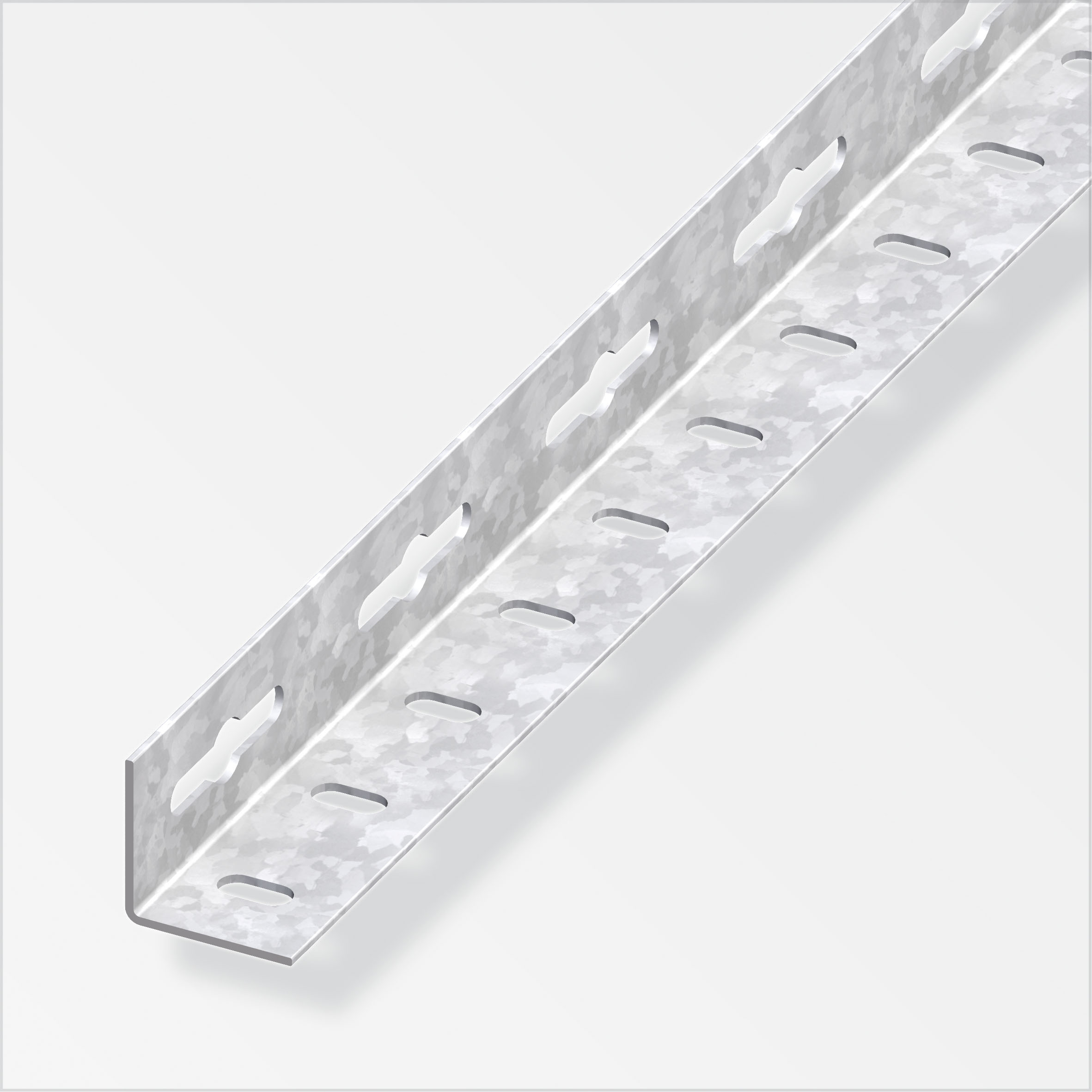 combitech® Winkel gleichschenklig, gelocht, Stahl verzinkt 1 m, 15,5 × 0,75 mm