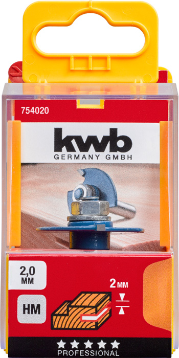 kwb Scheibennutfräser HM, 2 mm, mit Spannschaft 8 mm
