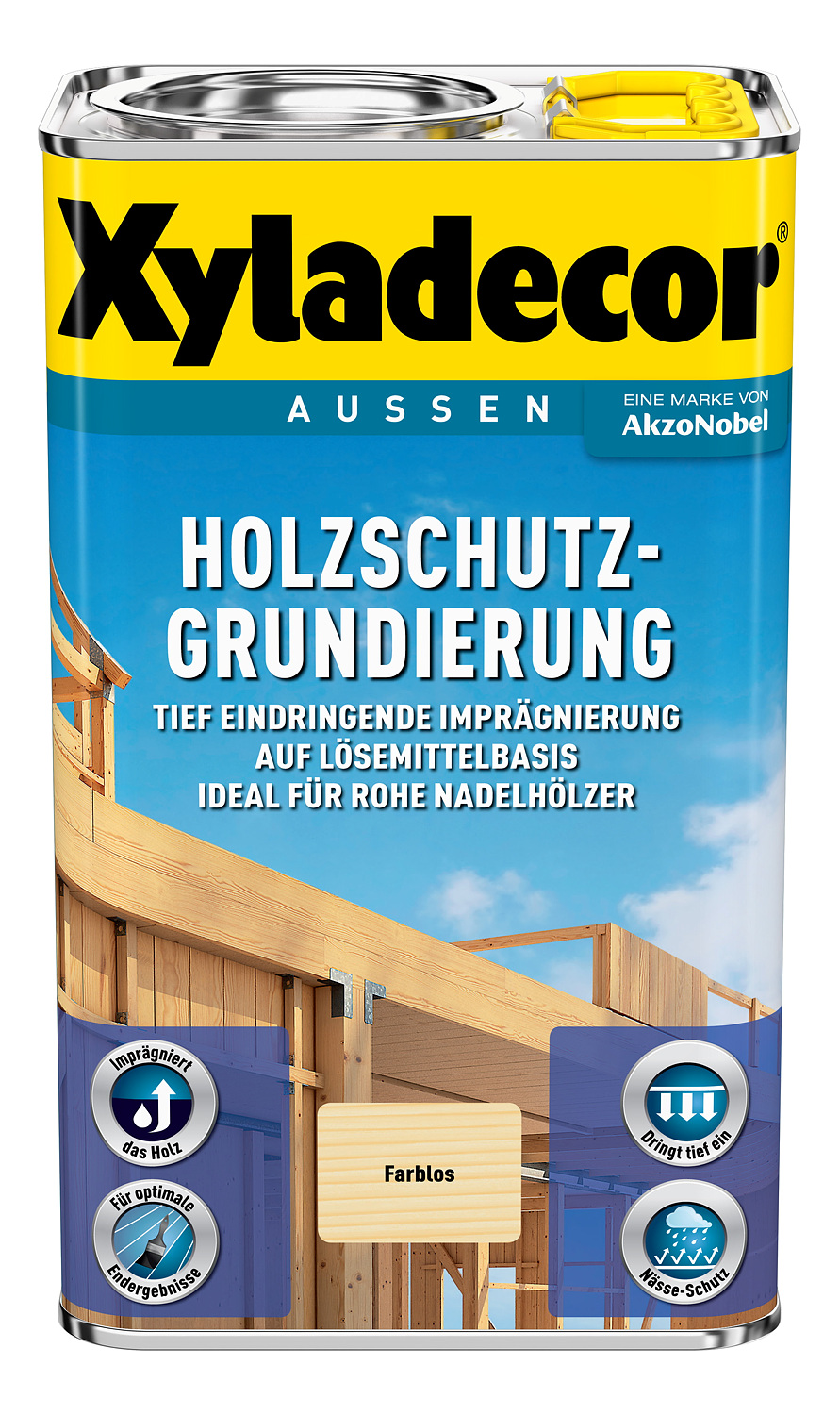 Xyladecor Holzschutz-Grundierung, lösemittelhaltig, Farblos 750 ml