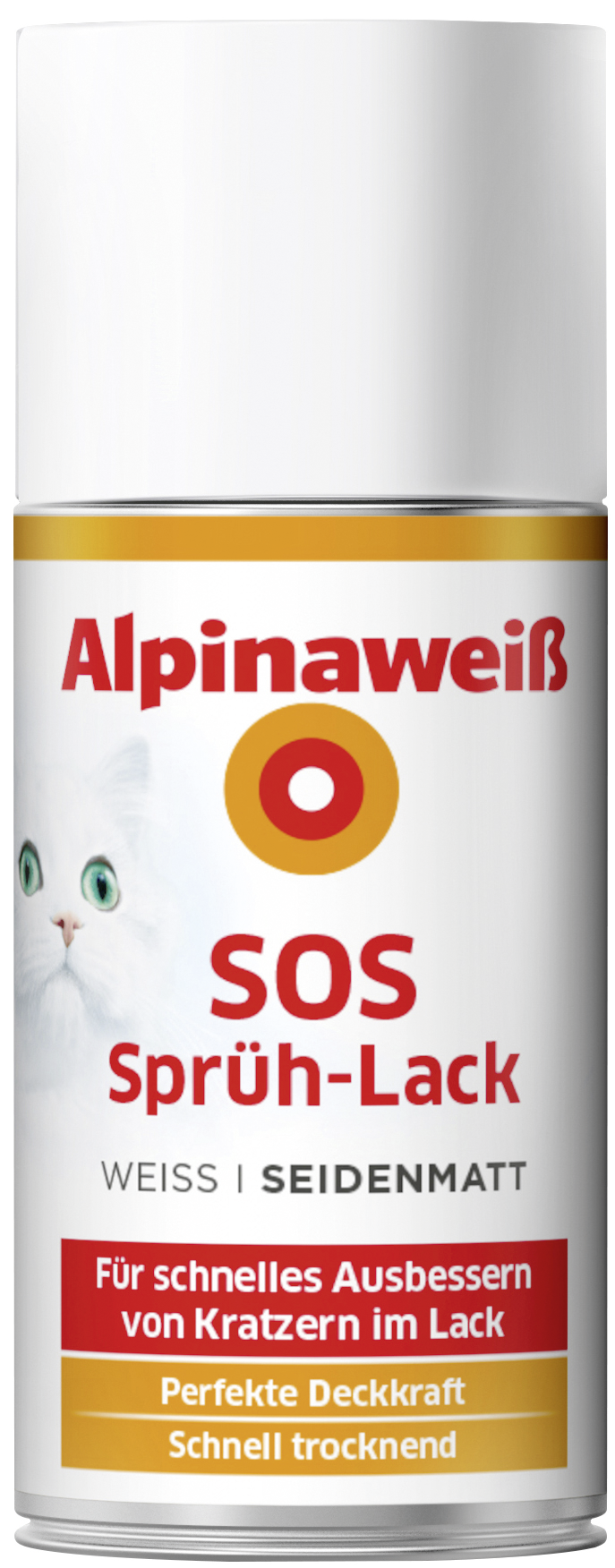 Alpinaweiß SOS Sprüh-Lack 150 ml, seidenmatt