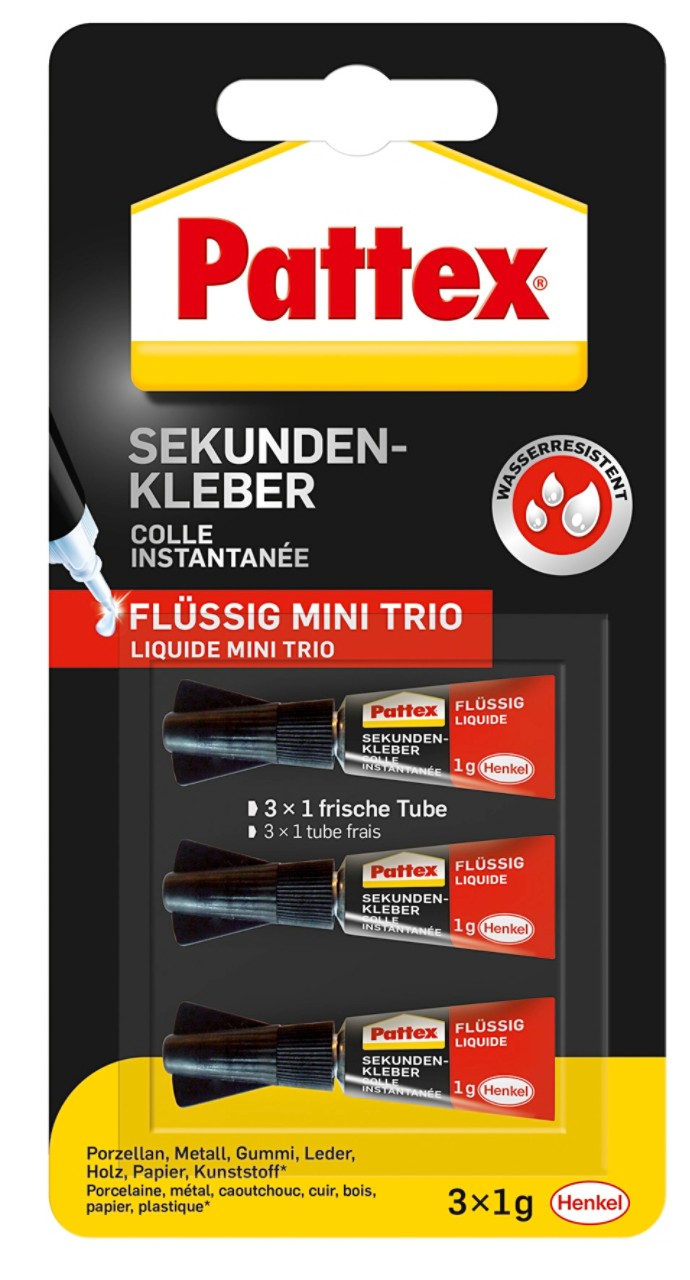 Pattex® Sekundenkleber Mini Trio Classic 3x1 g