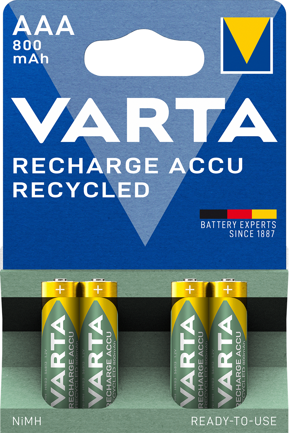 VARTA RECHARGE ACCU Recycled AAA 800mAh Blister 4