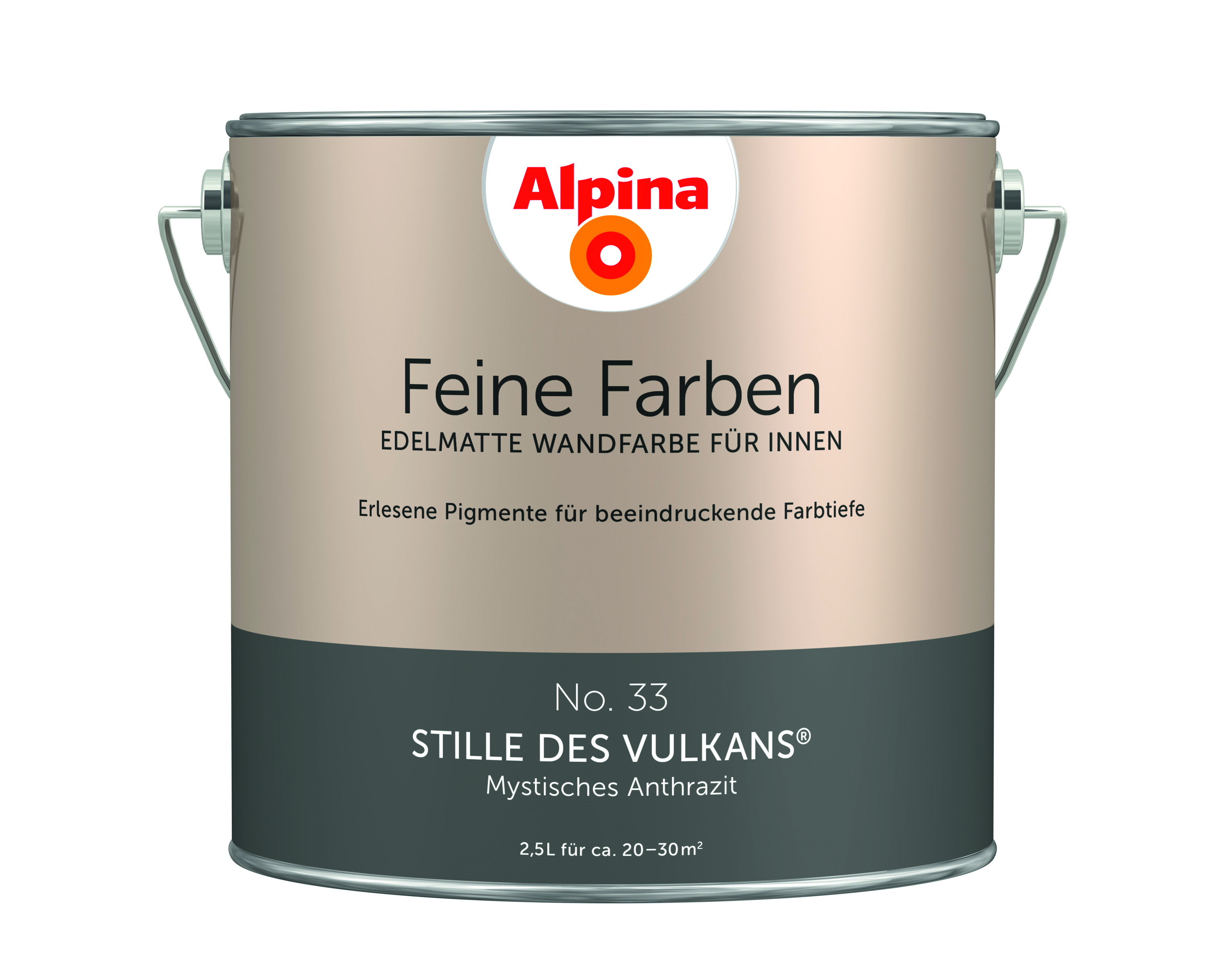 Alpina Feine Farben No. 33 - Stille des Vulkans, Anthrazit 2,5 Liter
