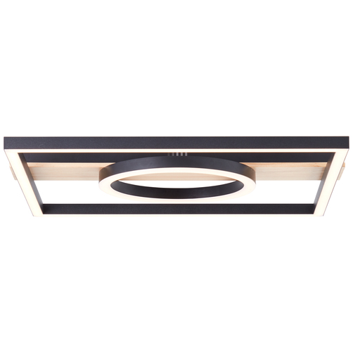 brelight LED-Deckenleuchte Maureen 42 × 40 cm, 24 W, Schwarz/Holz | 428943 | Deckenlampen