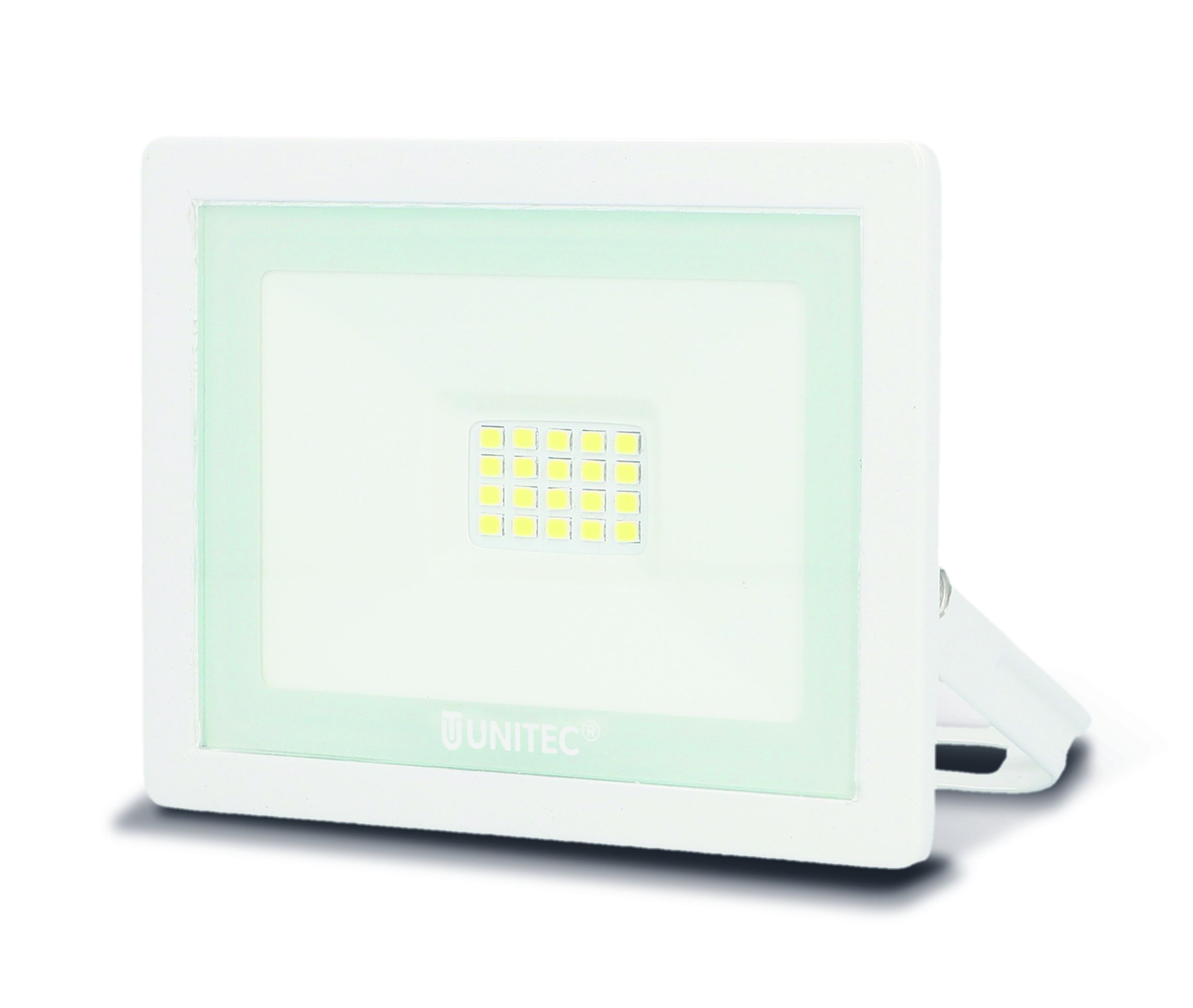 uniTEC LED-Strahler 10 W, 6500 K, 850 lm, IP65, Weiß
