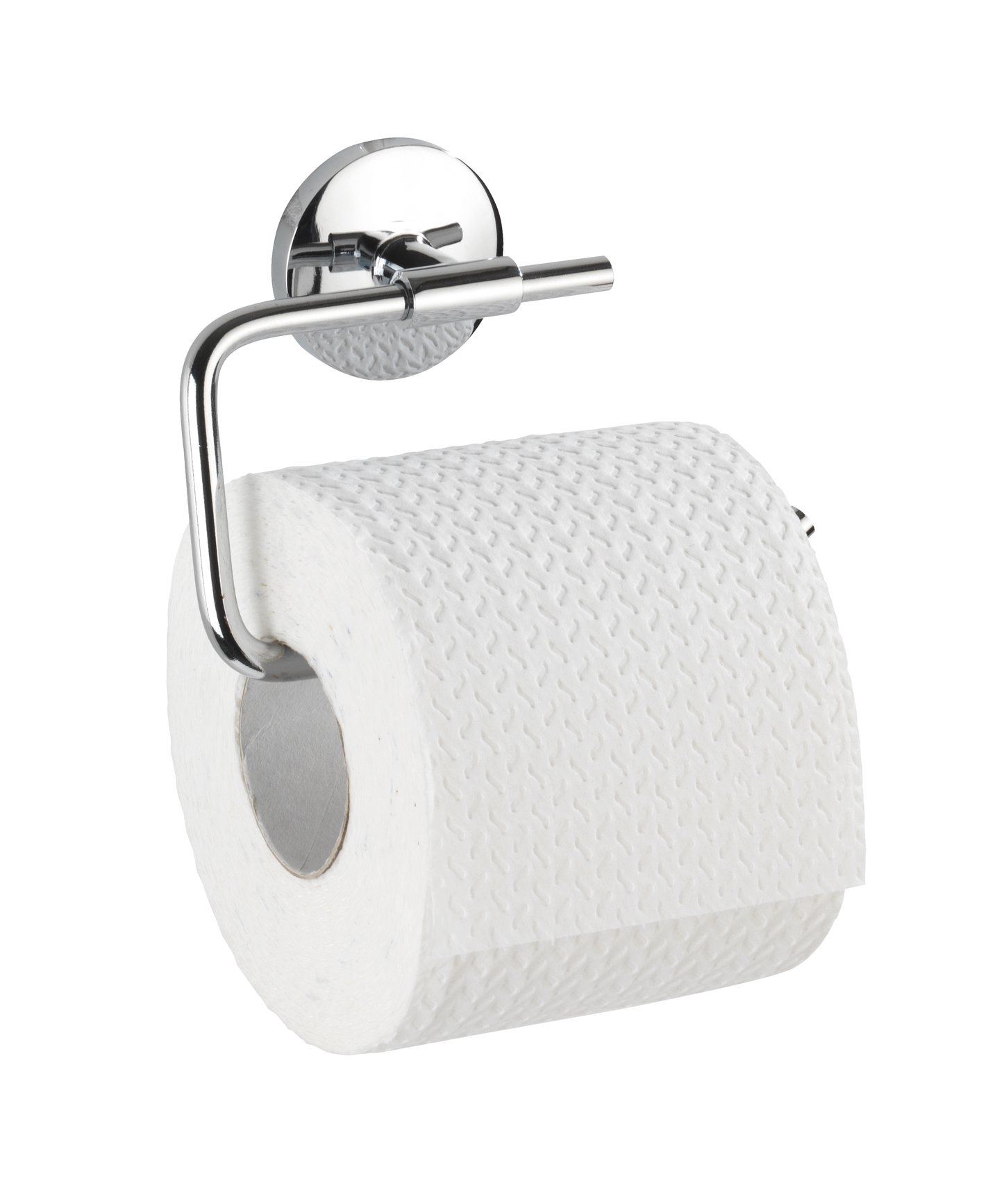 Wenko Toilettenpapierhalter Cuba 13,5 x 9,5 x 4 cm, ohne Deckel, silber glänzend