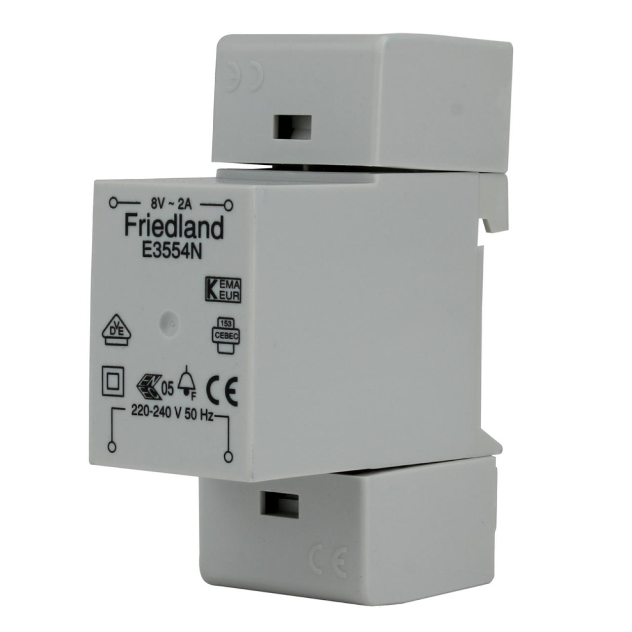 Friedland Klingeltransformator E3554N, 8 V / 2 A
