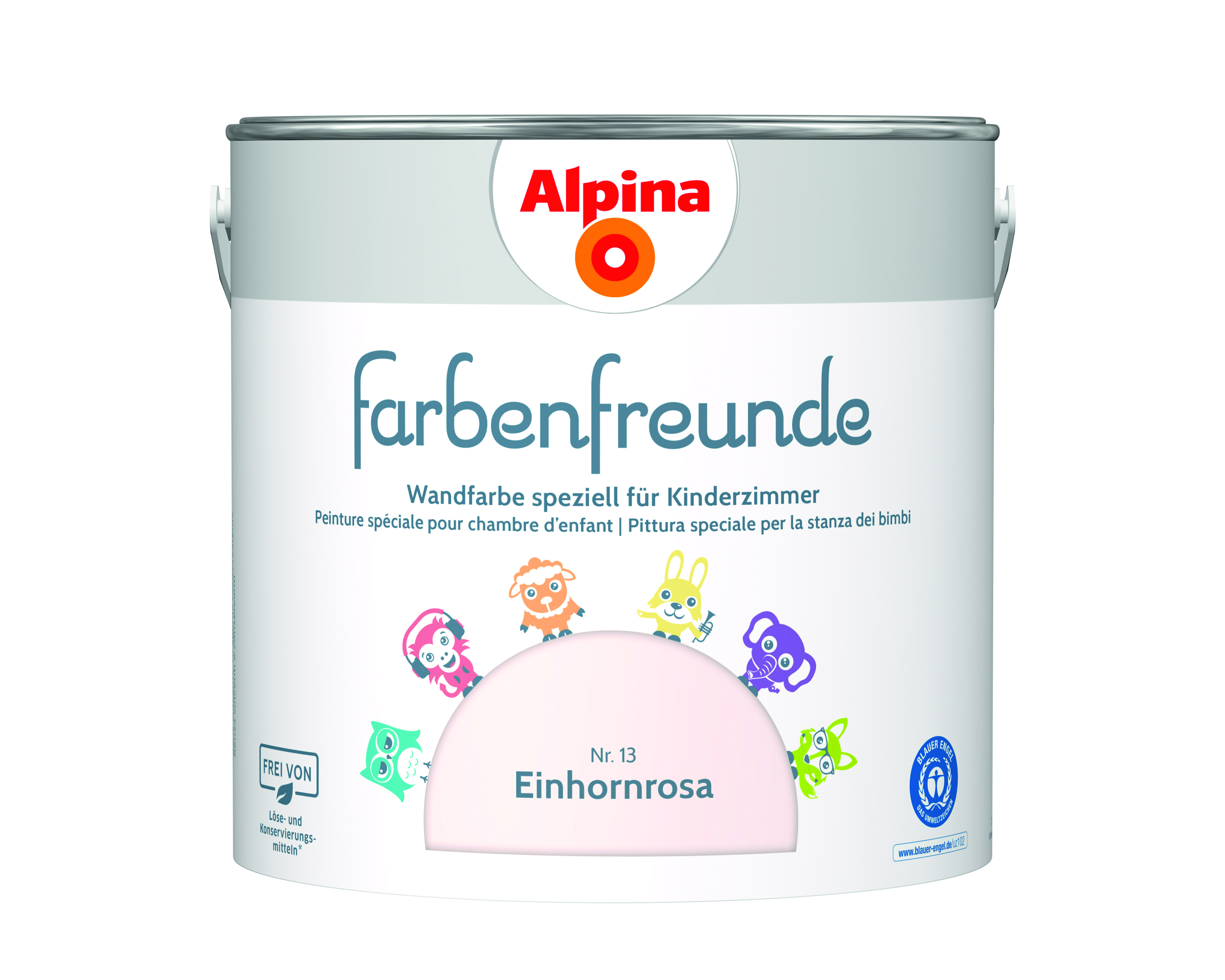 Alpina Farbenfreunde - Nr. 13 - Einhornrosa 2,5 Liter, matt
