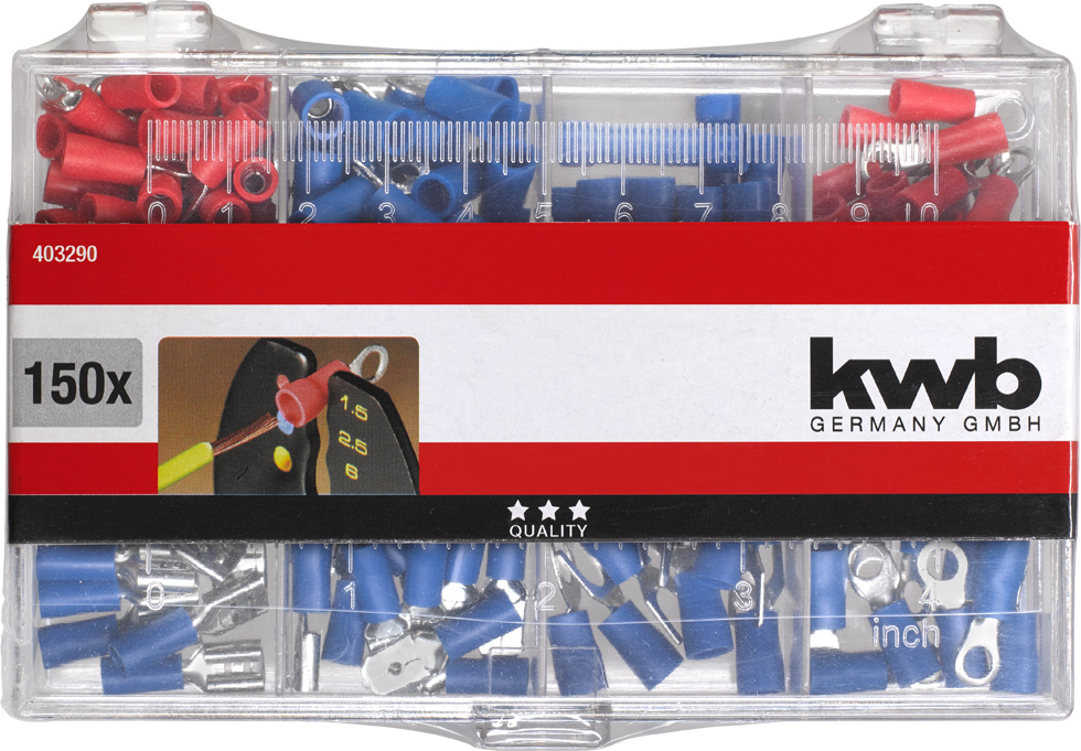 kwb Kabelschuhverbinder-Sortiment, 150-tlg.
