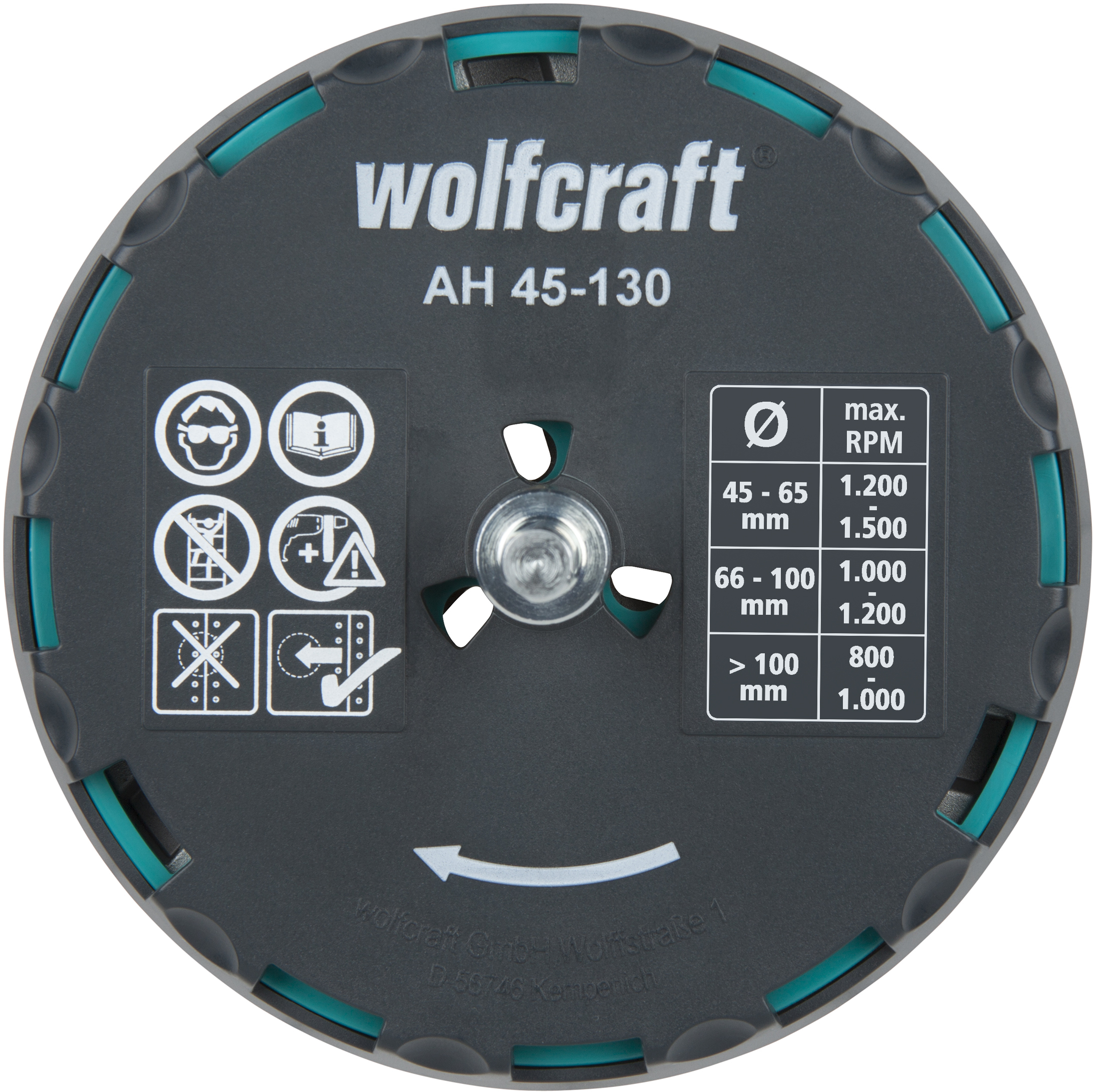 wolfcraft® Lochsäge verstellbar, Ø 45–130 mm