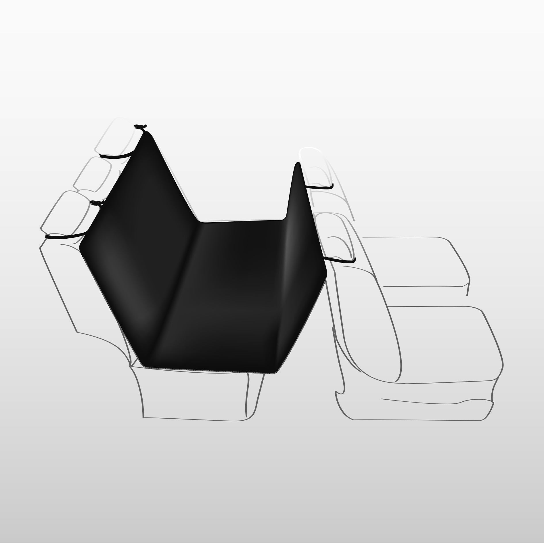 Auto-Schondecke 1,45 × 1,60 m, schwarz