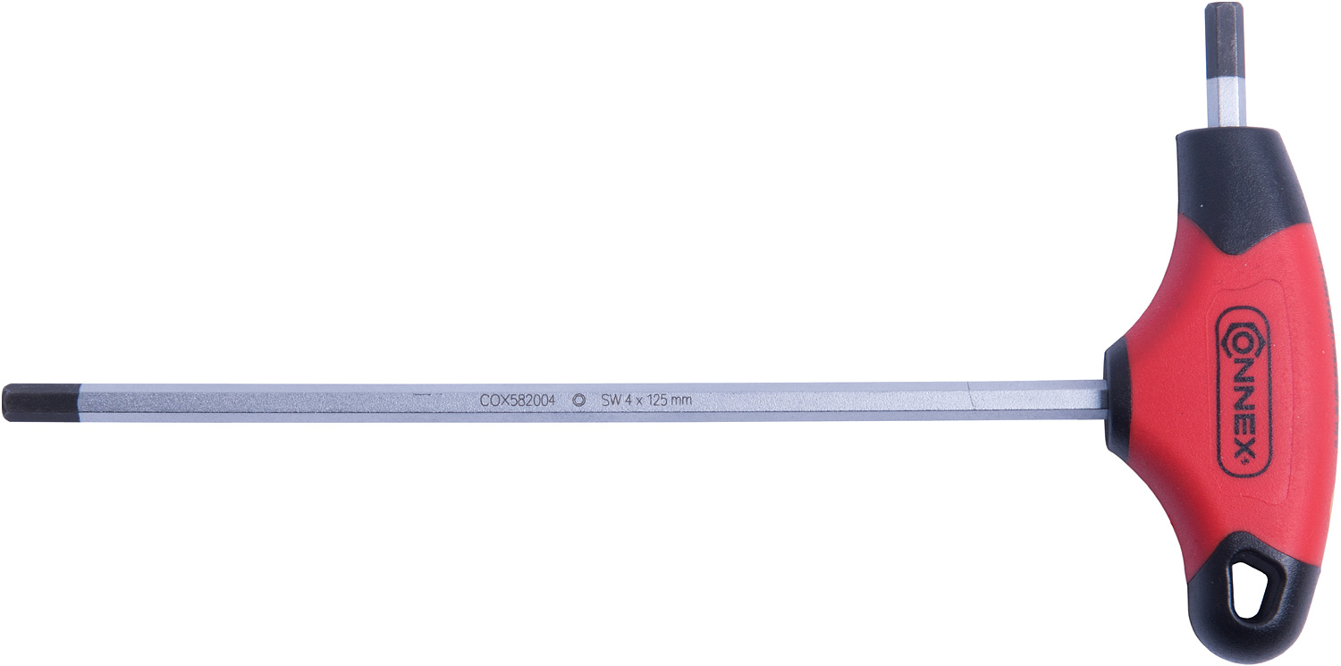 Connex Schraubendreher sechskant mit T-Griff, 125 mm lang, 4 mm