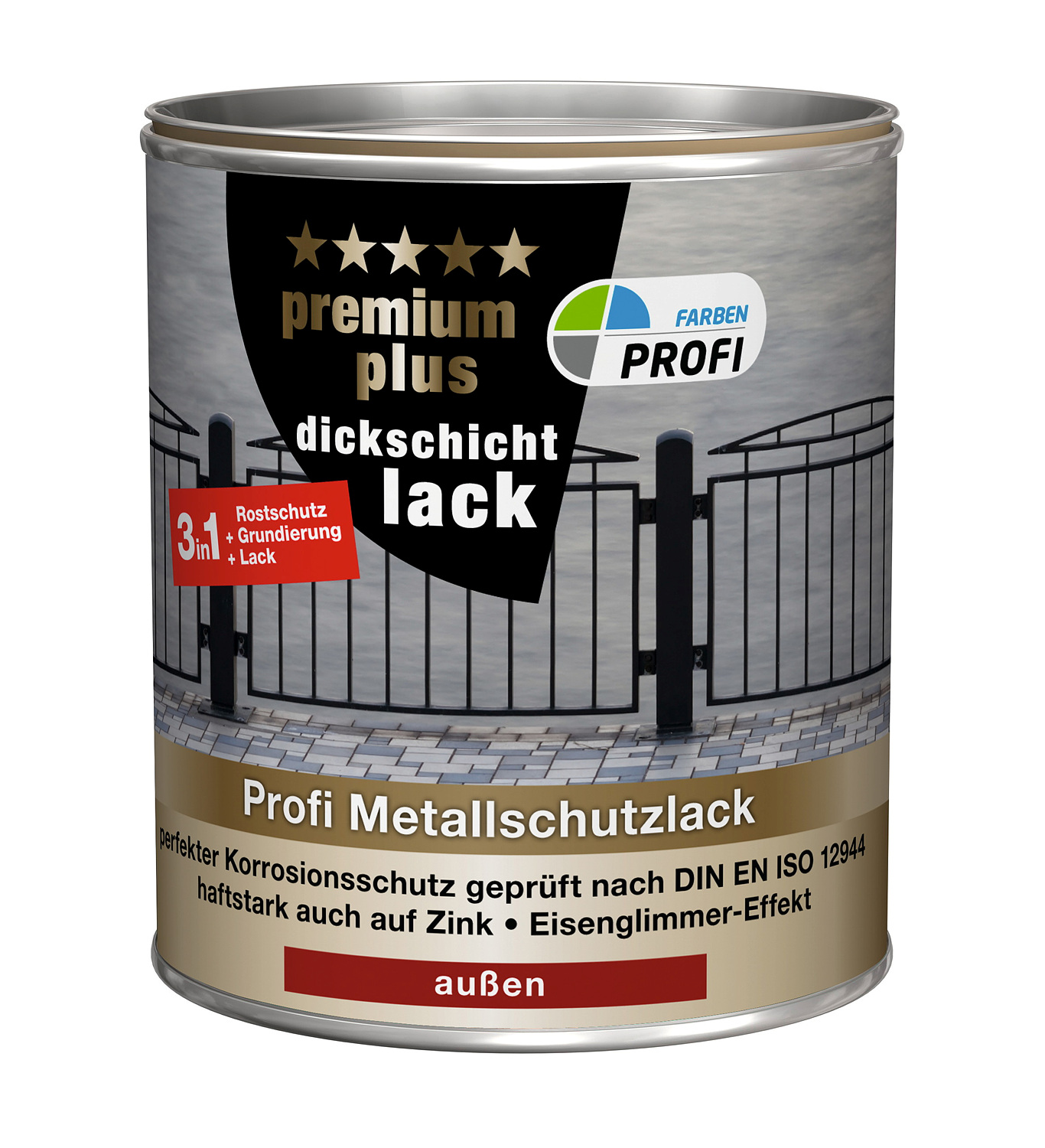 PROFI premium plus Dickschichtlack RAL 9007/Graualuminium 750 ml